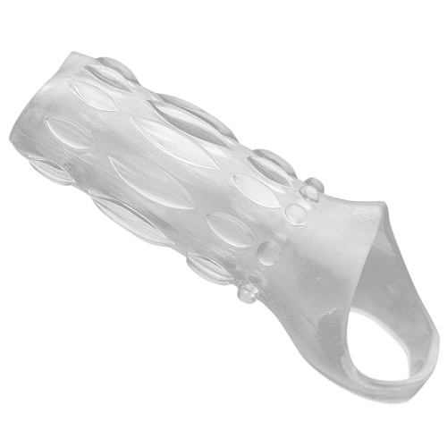 Прозрачная насадка на пенис с кольцом для мошонки XR Brands Clear Sensations Enhancer Sex Sleeve AE288-Clear (11,5 см)
