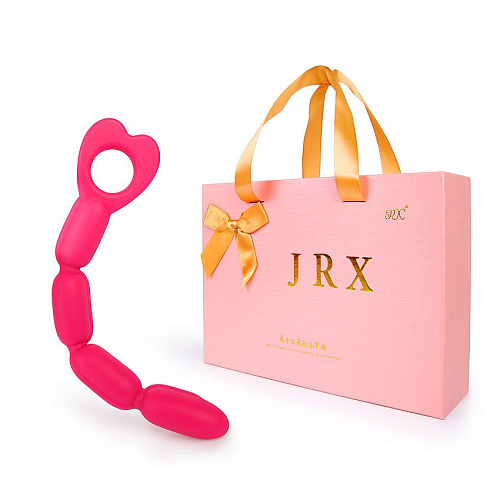 Ярко-розовый анальный вибратор-ёлочка с 10 режимами вибрации A-LOVING 2034-6 (22,5 см)