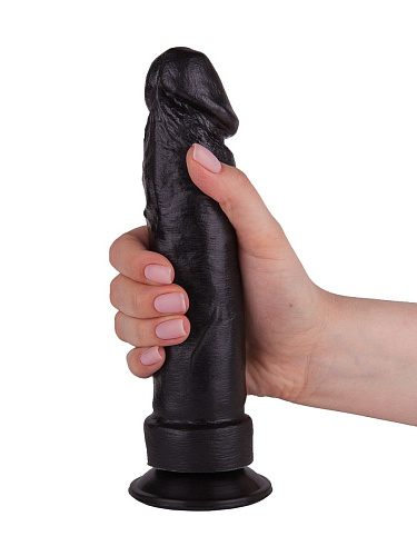 Крупный чёрный фаллоимитатор без мошонки LOVETOY (А-Полимер) 407000 (20,5 см)