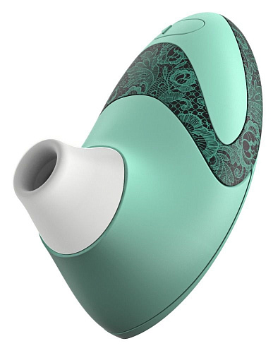 Зелёный вакуумный стимулятор клитора с двумя сменными насадками Womanizer W500 Pro 0584320