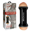 Двусторонний мастурбатор чёрно-телесного цвета Topco Sales Penthouse Double-Sided Stroker  Heather Starlet 1091342