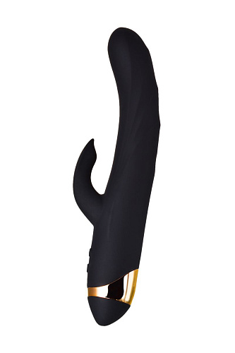 Чёрный вибратор с клиторальным отростком WANAME Thunder 481003 (24,2 см)