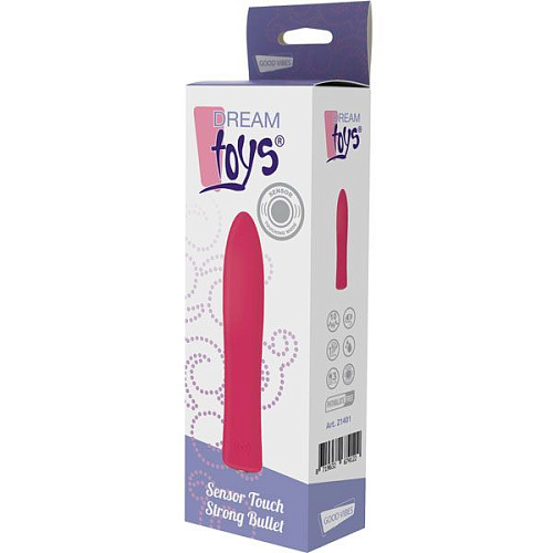 Розовая вибропуля Dream Toys SENSOR TOUCH BULLET 21401 (12 см)