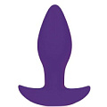 Фиолетовая коническая анальная вибровтулка с ограничителем Bior toys ST-40178-5 (8,5 см)