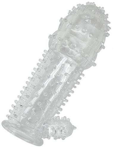Прозрачная насадка с язычком Eroticon 30271 (12 см)