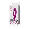 Вибратор лилового цвета с волновым эффектом и раздвоенным стимулятором клитора Baile Christ BI-014320 (18,9 см)