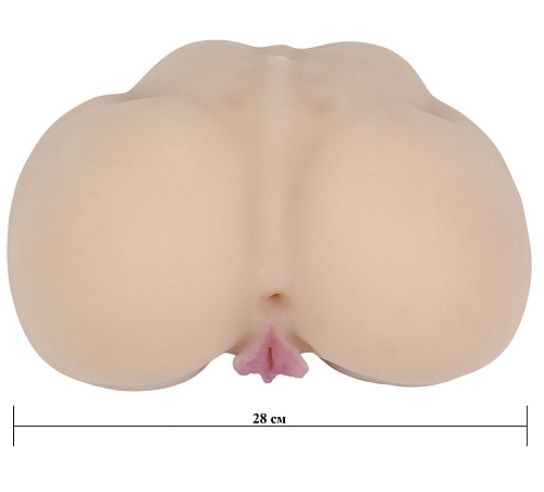 Вибровагина телесного цвета с выносным пультом и присосками LOVETOY (А-Полимер) 669421