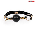 Чёрный кляп-шарик на леопардовых ремешках Bior toys Ball Gag MLF-90080-4