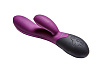 Фиолетовый вибратор с клиторальным отростком и нагревом Le Frivole Perseus 05487 (20,8 см)
