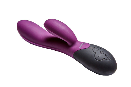 Фиолетовый вибратор с клиторальным отростком и нагревом Le Frivole Perseus 05487 (20,8 см)