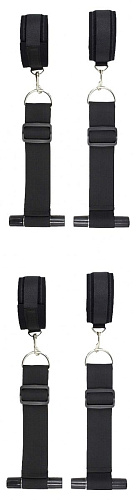 Чёрные оковы с креплением на дверь Shots Media BV Door Restraint Set OU381BLK