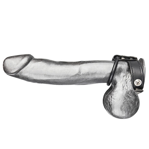 Чёрное двойное кольцо выносливости на пени BlueLine DUAL STAMINA RING BLM1719