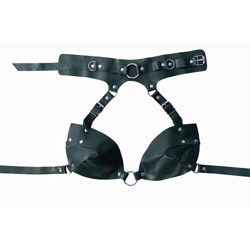 Изумрудная сбруя с ошейником БДСМ арсенал 916-02 BX DD (S-M)