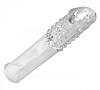 Удлиняющая прозрачная насадка XR Brands Thick Stick Clear Textured Penis Extender AD506 (17,8 см)