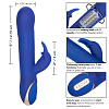 Синий вибратор с клиторальным отростком California Exotic Novelties Signature Silicone Rotating Beaded Rabbit SE-0609-40-3 (22,75 см)