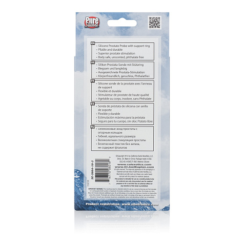 Анальная пробка с эрекционным кольцом California Exotic Novelties Dr.Joel Kaplan Prostate Probe Ring SE-5664-10-3