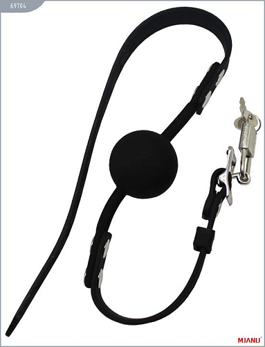 Чёрный силиконовый кляп с фиксацией X-Market Ltd 69704