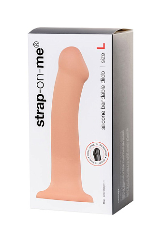 Телесный фаллос на присоске Strap-on-me Silicone Bendable Dildo L 6013113 (19 см)