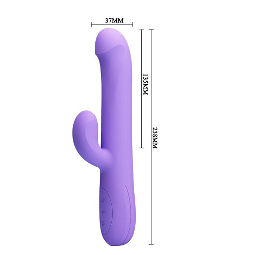 Сиреневый вибратор-ротатор Baile Truman BW-069004-1 (23,8 см)