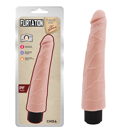 Телесный вибратор-реалистик Chisa Flirtation CN-711702387 (24 см)
