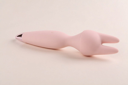 Нежно-розовый хай-тек вибромассажёр-газель со съёмной насадкой ImToy Gazella (21,8 см)