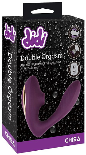 Фиолетовый вибростимулятор Chisa Double Orgasm CN-590617561