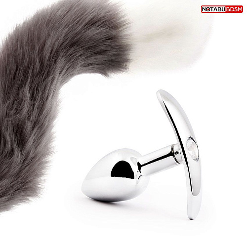 Игровой набор в сером цвете: ободок-ушки, анальная пробка, хвостик Bior toys NTB-80629