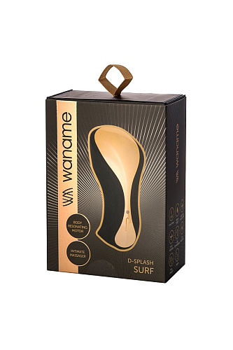 Чёрно-золотой клиторальный вибромассажёр WANAME Surf 482001