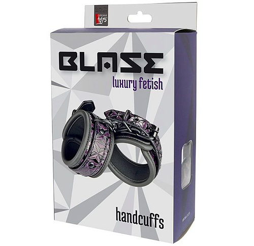 Фиолетово-чёрные наручи Dream Toys BLAZE HANDCUFF PURPLE 21269