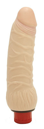 Реалистичный вибромассажёр тетесного цвета с мощной вибрацией Seven Creations WIDE REPLIKA VIBE 2K722 ACHBCD GP (16 см)