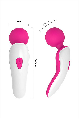 Розовый с белым мини-вибромассажёр S-HANDE Eve SHD-021