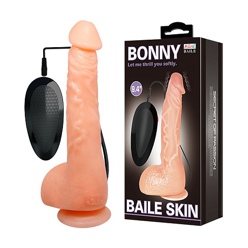 Телесный вибратор-реалистик Baile Bonny BW-008041ZSY (24 см)