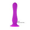 Фиолетовый анально-вагинальный вибромассажёр на присоске Baile BI-014187 (17,5 см)