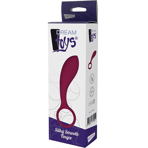 Красная гибкая анальная пробка Dream Toys SILKY SMOOTH FINGER 21434 (14,5 см)