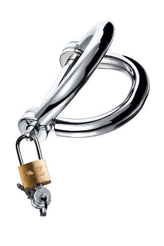 Серебристые наручники в форме восьмерки ToyFa Metal 717184-S (размер S)