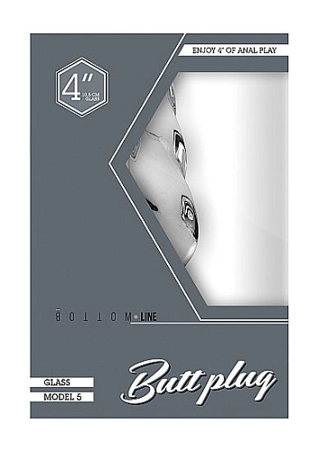 Стеклянный анальный стимулятор Shots Media BV Bottom Line Model 5 BTM017GLS (10,5 см)