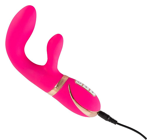 Розовый вибратор со стимулятором клитора Orion Ravish 05944400000 (17 см)