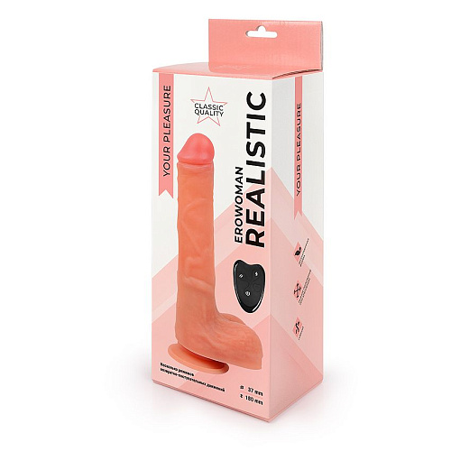 Телесный вибратор-реалистик с возвратно-поступательным механизмом Bior toys ER-30073