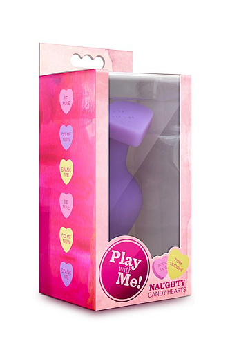 Фиолетовая анальная пробка Blush Novelties Naughty Candy Heart Do Me Now BL-95620 (8,9 см)