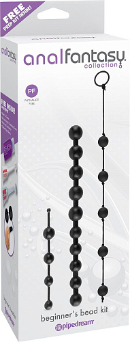 Набор из 3 различных по длине и диаметру силиконовых анальных цепочек Pipedream PD4643-23