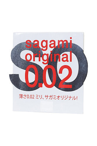Ультратонкий, прозрачный презерватив Sagami Original 0.02 №1 (1 шт)