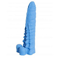 Нежно-голубой фаллоимитатор-гигант Erasexa «Аватар» zoo9 (31 см)