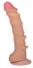 Телесный фаллоимитатор с шипами LOVETOY (А-Полимер) REAL Standard 015103 (16 см)