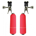 Красные клипсы на соски с вибрацией Shots Media BV OU039RED