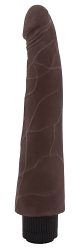 Коричневый вибратор-реалистик Chisa Flirtation CN-711702384 (24 см)