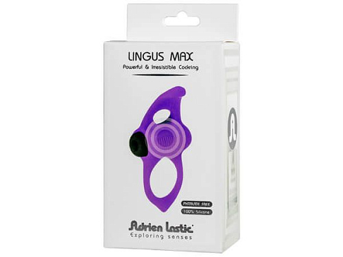 Фиолетовое эрекционное виброкольцо Adrien Lastic Lingus MAX 30723
