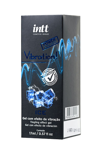 Жидкий массажный гель с охлаждающим эффектом и эффектом вибрации INTT VIBRATION Extra-strong Ice  FU33