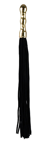 Чёрная плётка с покрытой серебром рукоятью Shots Media BV OULM003