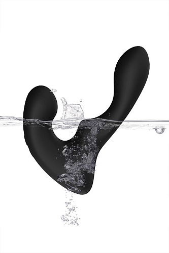 Стимулятор простаты с подсветкой и 9 режимами вибрации чёрного цвета S-HANDE Landys SHD-041