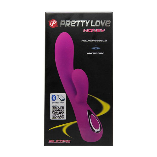 Лиловый вибратор Baile Honey BI-014129HP (19,5 см)